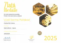 Zlatá medaile Český med 2025 za květový lipový med